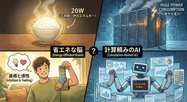 「お茶碗一杯のエネルギー」が問いかけるもの —— AIと人間の“賢さ”の違いについて